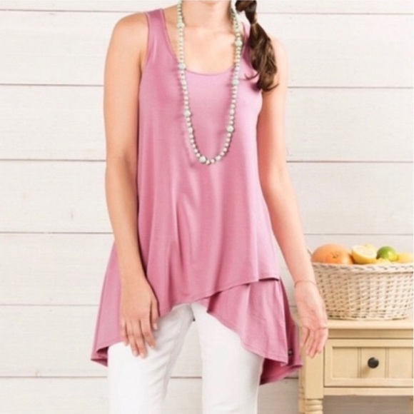 Matilda Jane Tops - Matida Jane Secret Garden Top Tunic Size Pink Sleeveless NEW